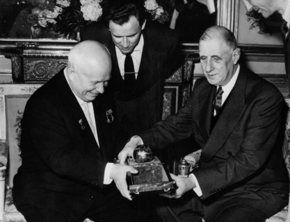 Nikita Khrouchtchev et Charles de Gaulle, 1960