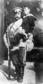 Tsar Nicolas II de Russie et son fils Alexis