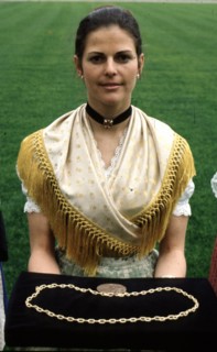 Silvia Sommerlath, alors hôtesse des Jeux Olympiques de Munich en 1972