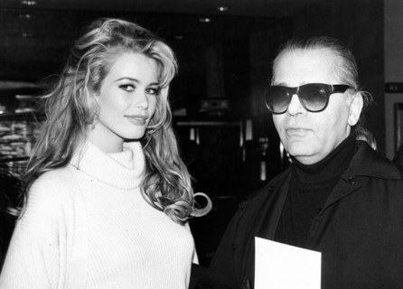 Claudia Schiffer et Karl Lagerfeld, 1995