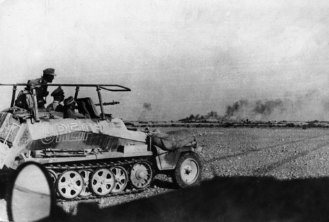 Rommel, Erwin 1891-1944
Officer, field marshall general , germany 
commander of the Afrikakorps Feb.1941-March1943 WW II

colonel-general Rommel in his armoured command post vehicle during the mil...