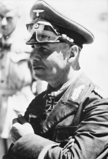 Rommel, Erwin 1891-1944
Officer, general field marshall, germany
commander of the german africa corps Feb.41-March 43 (WWII) 
Portrait as Lt.Gen ahaed of Tobruk, June 1941