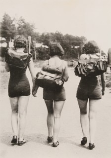 Three English women in bathing suits