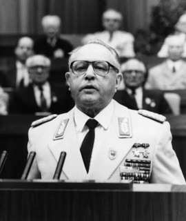 Erich Mielke, membre du SED (parti socialiste est-allemand), 1985