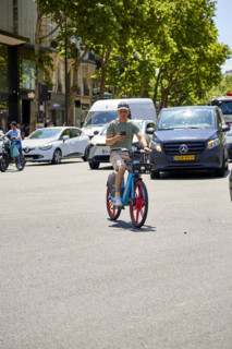 Bicycles and cars in Paris