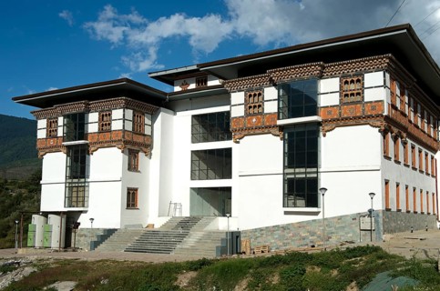 Data center in the traditional Bhutan architectural style