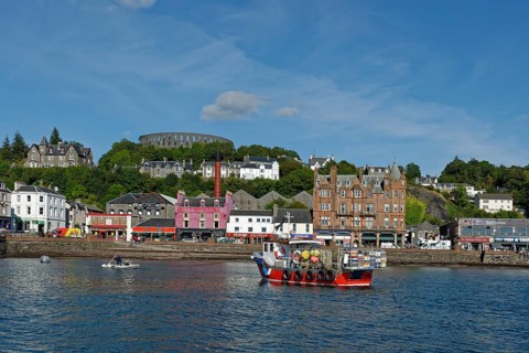 Port and city centre with McCaig's Tower