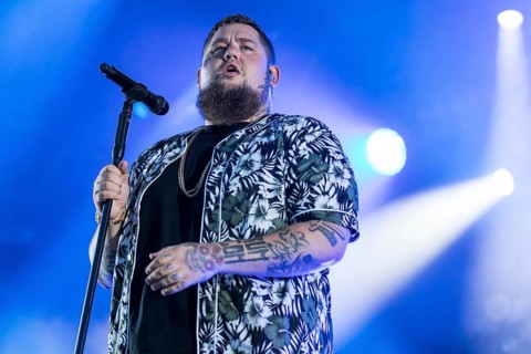 The British blues and soul singer Rag 'n' Bone Man live at the 28th Heitere Open Air in Zofingen