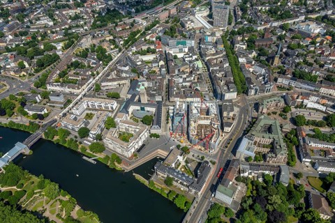 Mulheim city centre with views of Ruhrbania