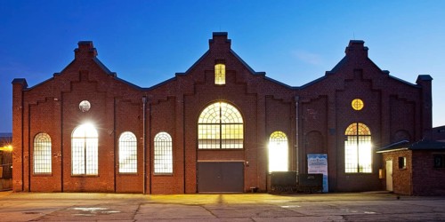Old turning shop at dusk