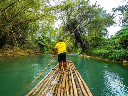 Rafting on the Martha Brae