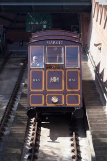 Budavari Siklo funicular railway on the castle hill