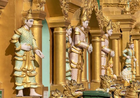 Nat spirit statues at Shwedagon Pagoda