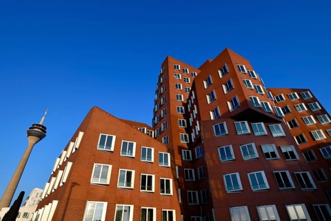 Rhine Tower with Gehry buildings