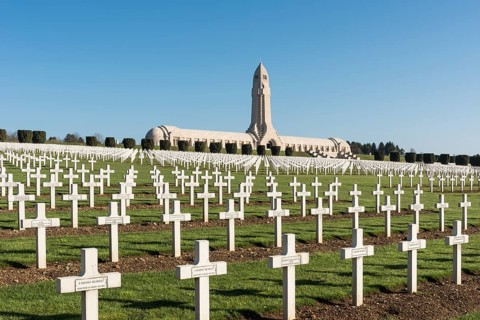 National military cemetery of fallen soldiers during World War I