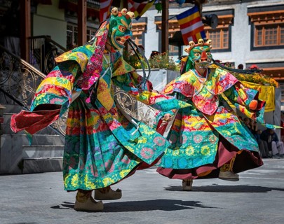 Charm dance performed by monks at Ladakh Jo Khang Temple
