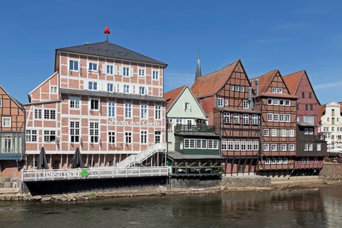 Historic half-timbered houses on Stintmarkt
