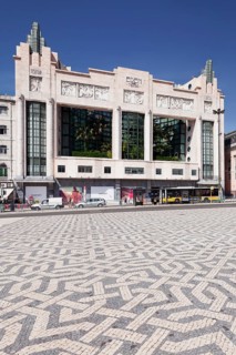 Art Deco facade of the hotel Theatro Eden