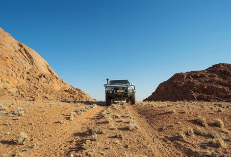 Off-road vehicle in the Tiras Mountains