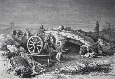 The battery of Perouse at Belfort after the peace announcement