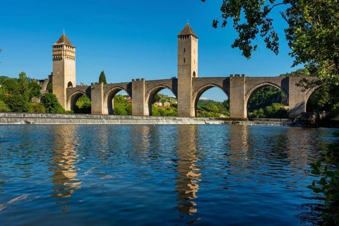 Valentre bridge on Santiago de Compostela pilgrimage road