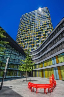 ADAC building with artwork