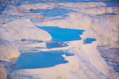 Terraced travertine thermal pools