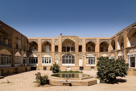 One of the caravanserais in the Historic Bazaar of Kashan