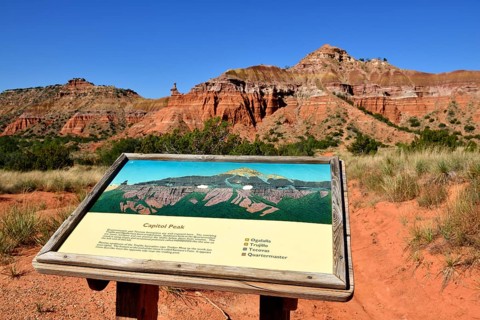 Information board Capitol Peak