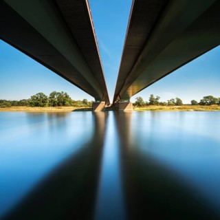 Motorway bridge of the motorway A9 over the river Elbe