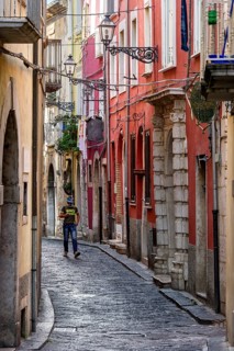 Narrow alleyway in old town