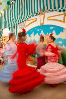 Dancing young spanish women
