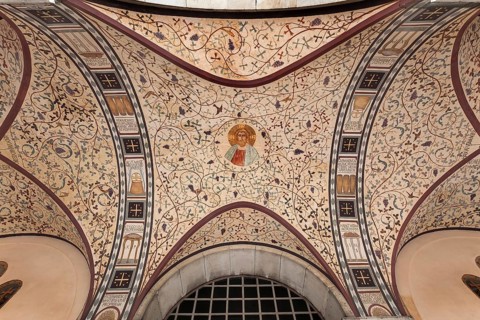 Frescoes in the arcades