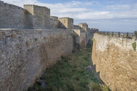 Main defensive wall and ditch of Fortress Akkerman or White Rock fortress