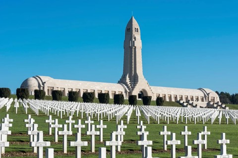 National military cemetery of fallen soldiers during World War I
