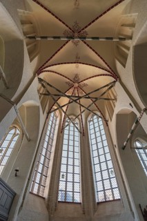 Gothic vault of the city church St. Jakob and St. Dionysius