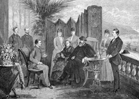 Crown Prince Frederick William and his family in front of the Villa Zirio at San Remo