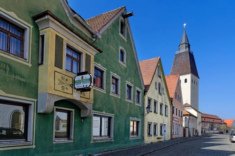 Old town of Berching with church St. Lorenz