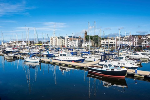 Town view with harbour