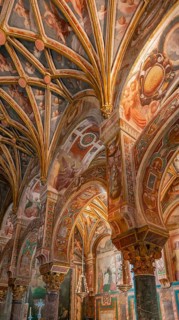 Decorated ceiling paintings with angels in Tabernacle Chapel