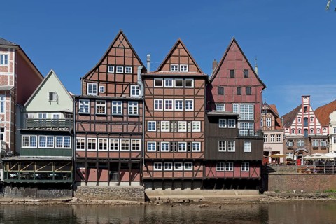 Historic half-timbered houses on Stintmarkt