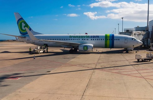 Passenger aircraft at the airport