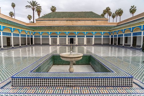 Rear courtyard of the palace of Bahia Palace