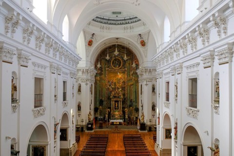 Interior view of the church San Ildefonso
