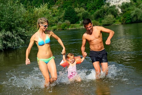 Family dabbles in the Danube