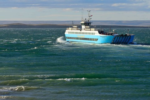 Ferry from Bahia Azul to Punta Delgada via the Strait of Magellan