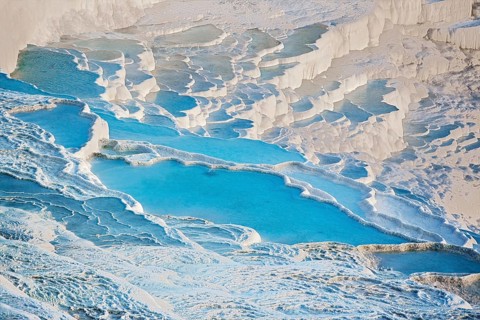 Terraced travertine thermal pools