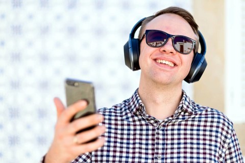 Young man with modern