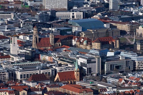Stuttgart Mitte with City Hall