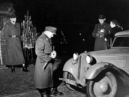 Police officers during a traffic check